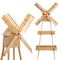 Vintiquewise Rustic Wooden Cart with Windmill Accent as a Unique Storage Solution for Home or Garden Tools QI004600 - alternate 2
